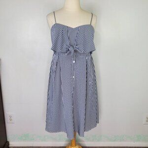 Maacie Striped Spaghetti Strap Maternity Dress Summer Vacation Nautical Coastal